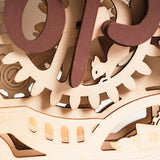 Open Closed Sign, 3D Wooden Puzzle - Mechanical Wood Model