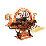 Viking Dragon Ship, Mechanical 3D Wooden Puzzle