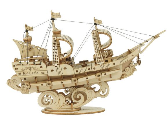 Classic 3D Wood Puzzles; Sailing Ship