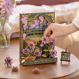 Glittering Water Lily Wall Art 3D Wooden Puzzle