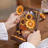 Golden Sunflower Wall Art 3D Wooden Puzzle