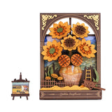 Golden Sunflower Wall Art 3D Wooden Puzzle