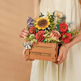 Wooden Flower Box - Wood Bloom Craft