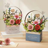 Wooden Flower Basket DIY 3D Puzzle