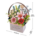 Wooden Flower Basket DIY 3D Puzzle