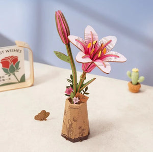 Pink Lily - Wood Bloom Craft