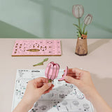 Pink Tulip DIY Wooden Flower