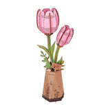 Pink Tulip DIY Wooden Flower