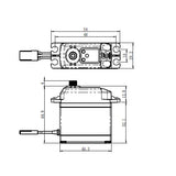 High Voltage Brushless Digital Servo 0.13sec / 583.3oz @ 7.4V