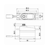 High Voltage Micro Tail Servo 0.095sec / 111.1oz @ 7.4V