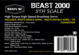 Beast 2000 5th Scale Servo w/ Aluminum Horns & LiPo