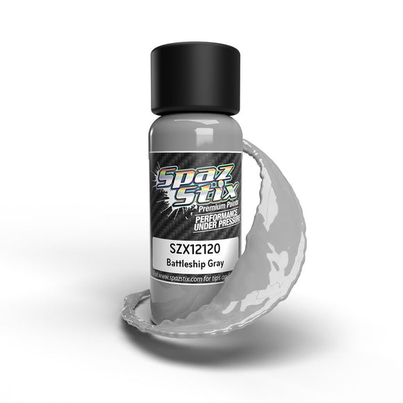 Spaz Stix - Battleship Gray Airbrush Ready Paint, 2oz Bottle