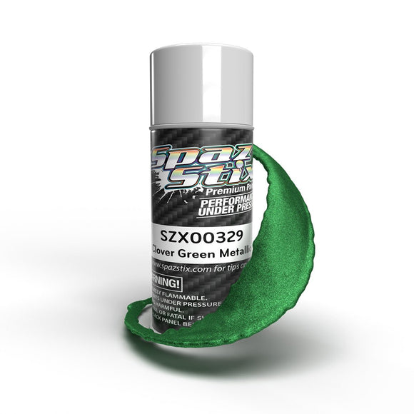 Spaz Stix - Clover Green Metallic Aerosol Paint, 3.5oz Can