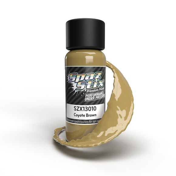 Spaz Stix - Coyote Brown Airbrush Ready Paint, 2oz Bottle