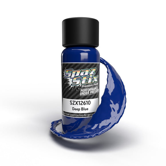 Spaz Stix - Deep Blue Airbrush Ready Paint, 2oz Bottle