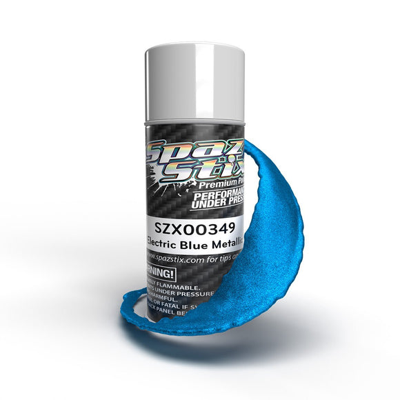 Spaz Stix - Electric Blue Metallic Aerosol Paint, 3.5oz Can