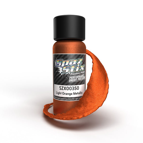 Spaz Stix - Light Orange Metallic Airbrush Ready Paint, 2oz Bottle