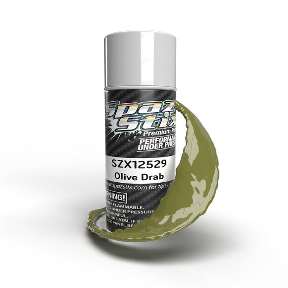 Spaz Stix - Olive Drab Aerosol Paint, 3.5oz Can