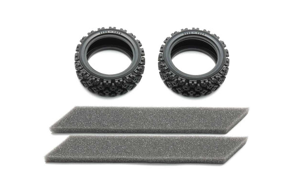 RC Rally Block Tires, Soft Compound w/ Foam Inserts (2)