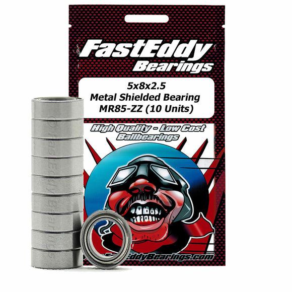 5x8x2.5 Metal Shielded Bearing MR85-ZZ (10)