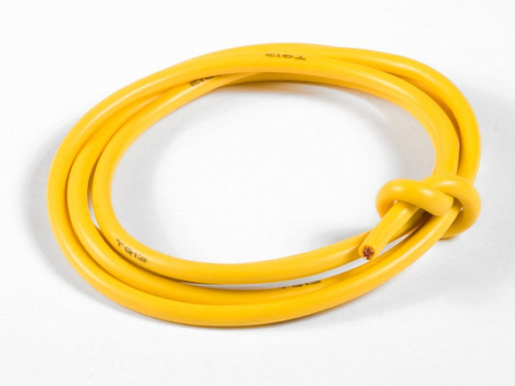 13 Gauge Super Flexible Wire- Yellow 3'