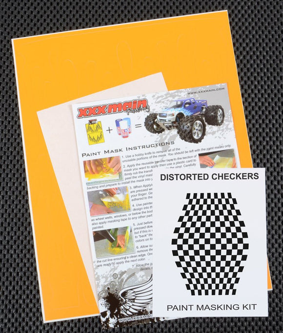 XXX Main Racing - Distorted Checkers Paint Mask