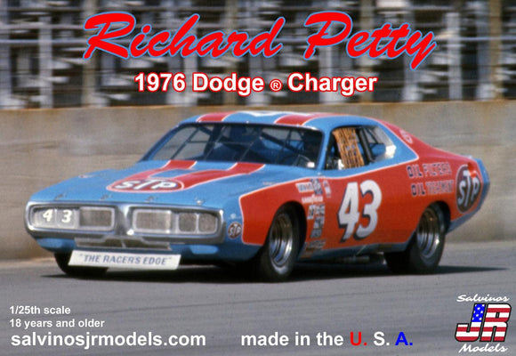 1/24 Richard Petty 1976 Dodge Charger Plastic Model Car Kit - Image #1