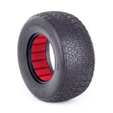 1/10 Chain Link SC Wide Clay Tire with Red Inserts (2)