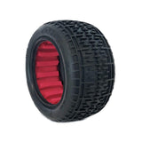 1/10 Rebar Rear Tires, Soft with Red Inserts (2): Buggy