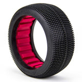 1/8 Zipps Medium Long Wear Tires, Red Inserts (2): Buggy
