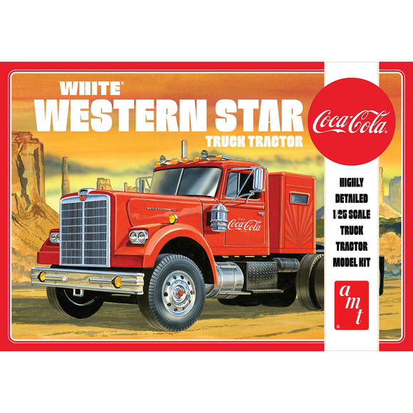 1/25 White Western Star Semi Tractor, Coca-Cola