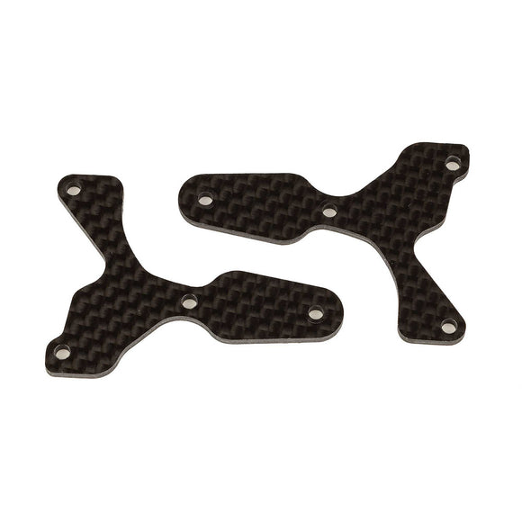 RC8B4 FT Front Lower Suspension Arm Inserts, Carbon