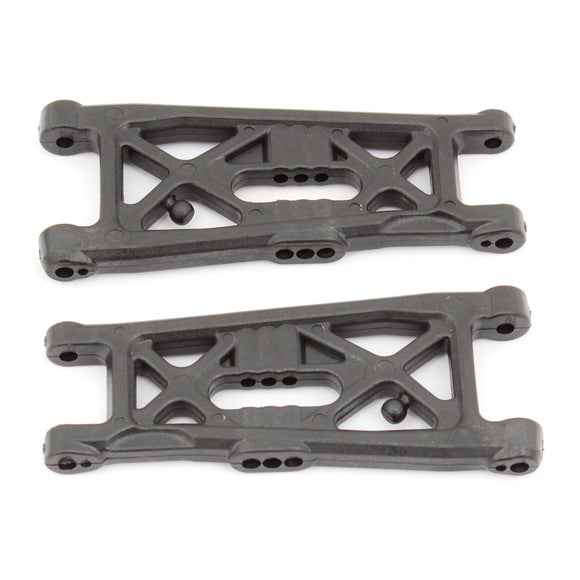 RC10B6 Factory Team Front Suspension Arms, Flat, Carbon