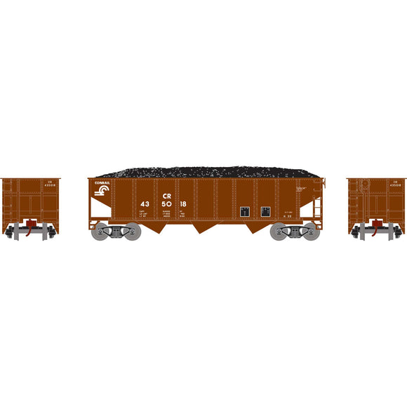 N 40' 3-Bay Ribbed Hopper with Load, CR #435018