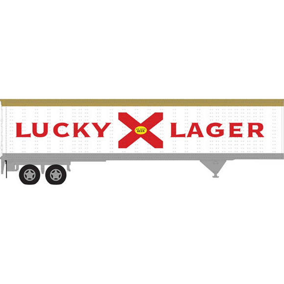 N 45' Pines Trailer Lucky Lager, White Red