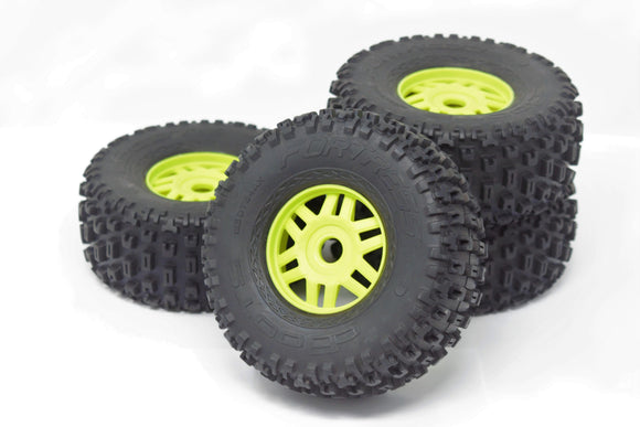 Arrma MOJAVE 6s BLX - TIRES & Wheels Lime Green DBoots