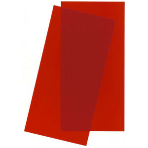 Red Transparent Sheet 6X12X.010 2 pc