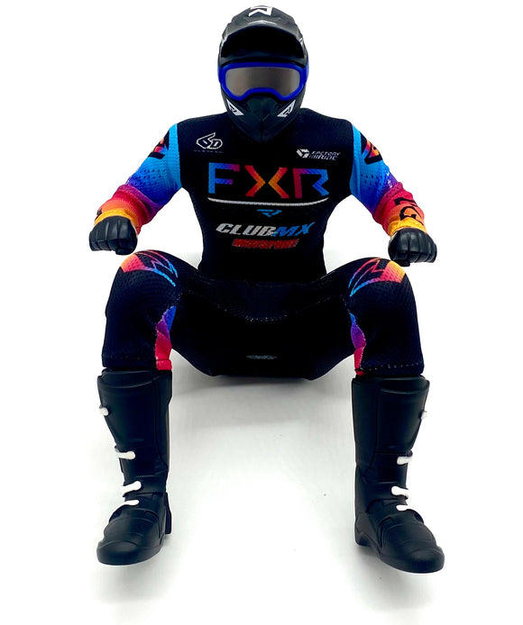 *Losi Promoto - Rider Figure, (BLUE) Club MX FXR & Jersey Set LOS06000