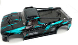 Arrma INFRACTION V3 4x4 3s BLX - Body Shell (BLACK/TEAL painted decaled trimmed