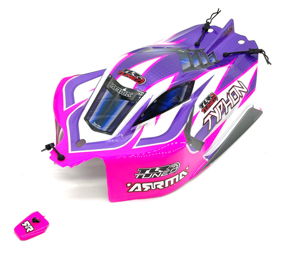 *Arrma Typhon TLR - BODY Shell (6s Pink/Purple polycarbonate cover & Pins ARA8406