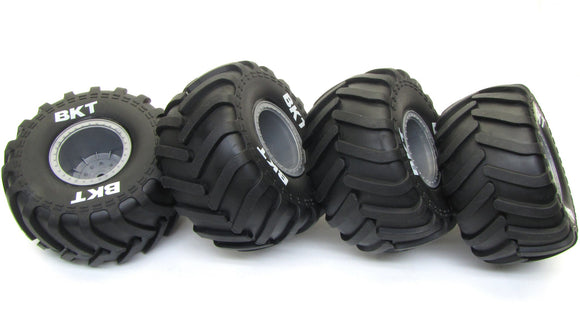 *Axial SMT10 Grave Digger TIRES (Set of 4 Tyres Max-D Silver Rims Wheels AXI03019