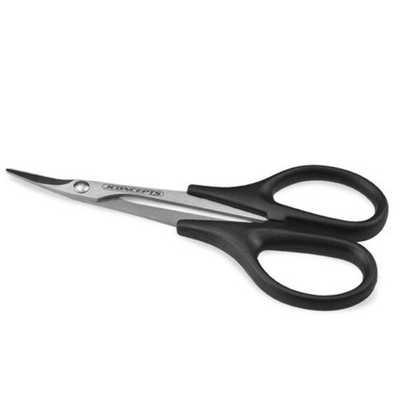 Precision Curved Scissors, Stainless Steel, Black