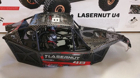 LOSI 1/10 LASERNUT U4 4WD BRUSHLESS RTR BODY AND CAGE BLACK