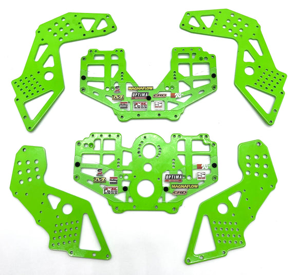 *Losi LMT King Sling CHASSIS SIDE PLATES Green aluminum LOS04024