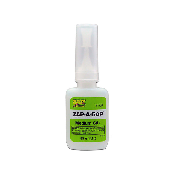 Zap-A-Gap Medium CA+ Glue, 1/2 oz