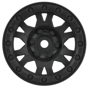 1/10 Impulse Front/Rear 1.9" 12mm Rock Crawler Wheels (2) Black