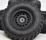 Axial SCX10 II Deadbolt Wheels and Tires with Center Caps
