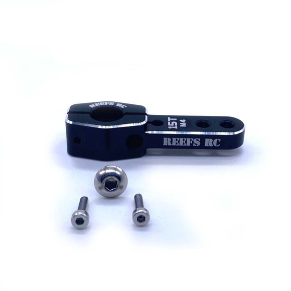 Reef's RC - Single Side Heavy Duty Servo Horn, 15T, 4mm Holes, for 5th Scale