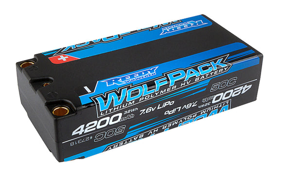 Team Associated - Wolfpack HV-LiPo Battery, 4200mAh 50C 7.6V, Shorty