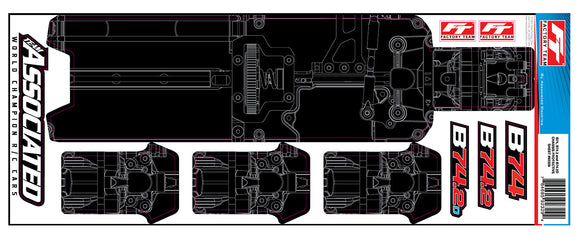 RC10B74.2 FT Chassis Protective Sheet, Printed